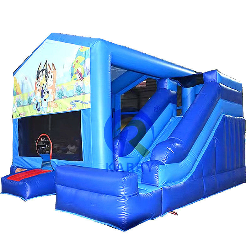 Aluguer de festas, guarda-costas inflável Bluey, casa de salto com faixa etária de 14 anos.