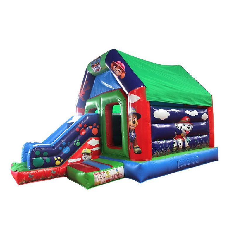 Combo de escorregador de castelo de diversão feito de lona de PVC de 0,55 mm e de qualidade comercial