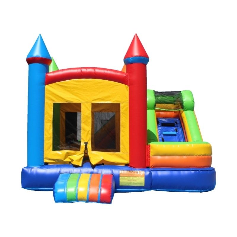 Colourful Inflatable Bouncer Combo Slide Sua solução única para locação comercial