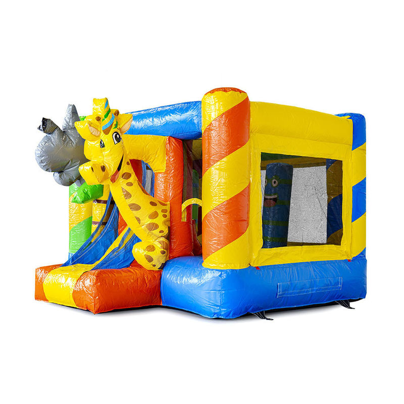 Casa de salto inflável com tema animal de elefante para crianças unisex no parque infantil ao ar livre