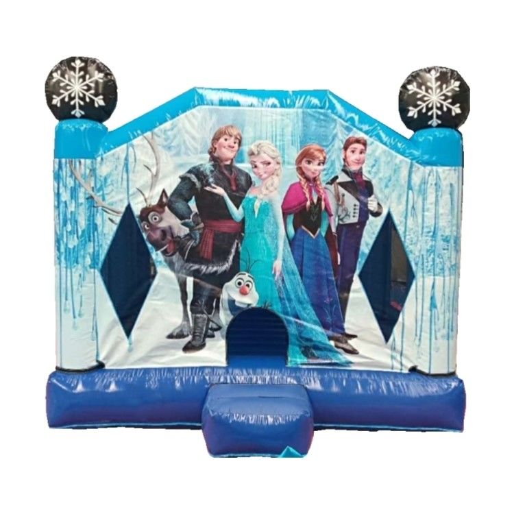 Unisex Frozen Inflatable Castle Bouncer House com cores opcionais