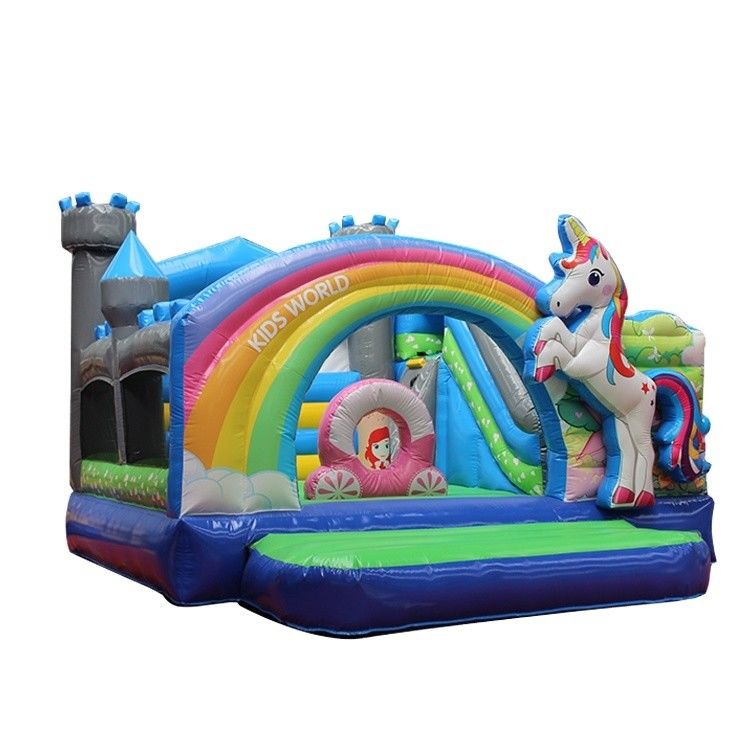 PVC Kids Inflável Unicorn Bouncer Commercial Unicorn Castelo com Blower Incluído