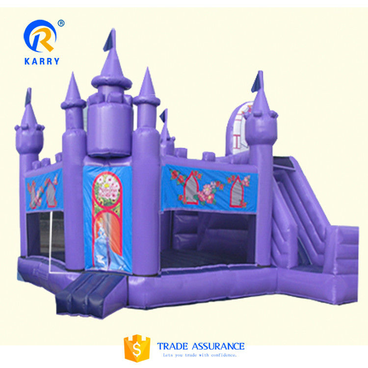 Castelo da Princesa de cor personalizada / Slide Combo PORTABLE Frozen Theme PVC Bouncy Castle
