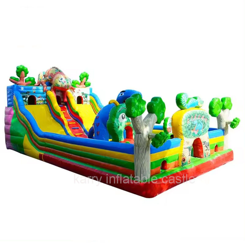 Slide de água inflável portátil saltar divertida cidade explodir para cima bouncer com slide duplo largo