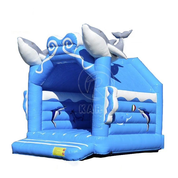 Acessórios de fios Happy Hop Bouncer Castelo para crianças Cartoon Dophin brinquedo inflável