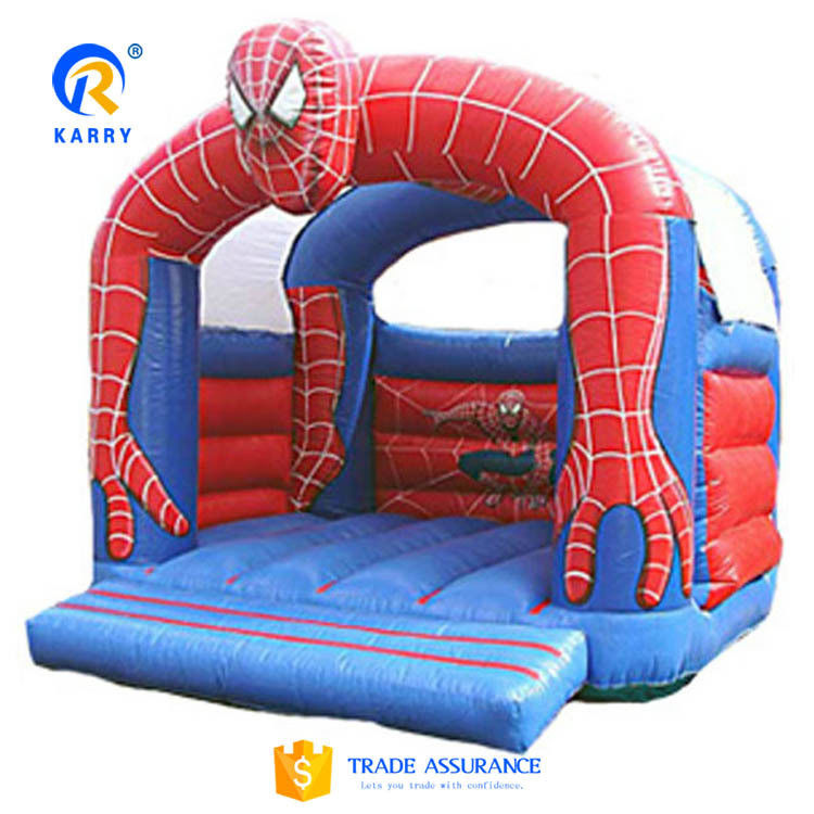 PVC cor personalizada Homem-Aranha Castelo saltável para crianças inflável jogos esportivos ao ar livre